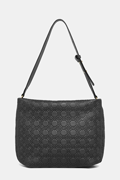 BLACK MONOGRAM LEATHER BAG 3