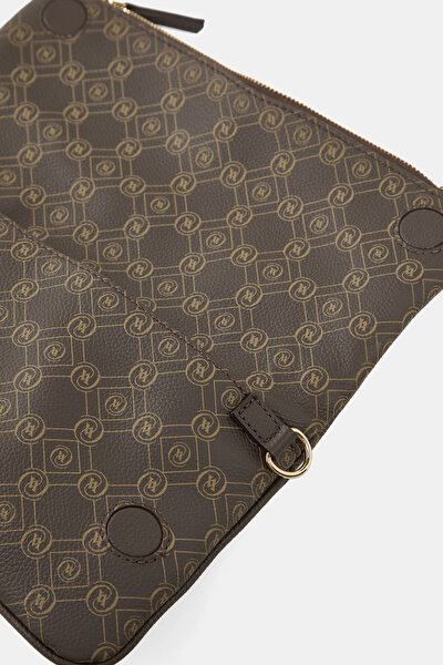 KAHVE MONOGRAM DERİ ÇANTA 5