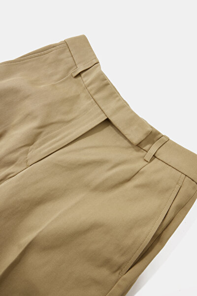 TAILORED KHAKI STRAIGHT CUT TROUSERS 3