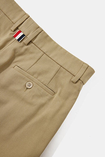 TAILORED KHAKI STRAIGHT CUT TROUSERS 4