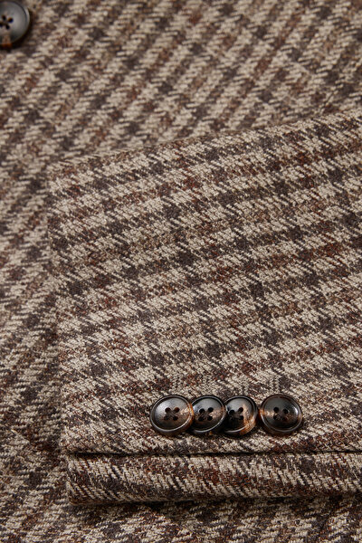 BEIGE SURPLICE NECKLINE (CROSS-OVER NECKLINE) JACKET 5