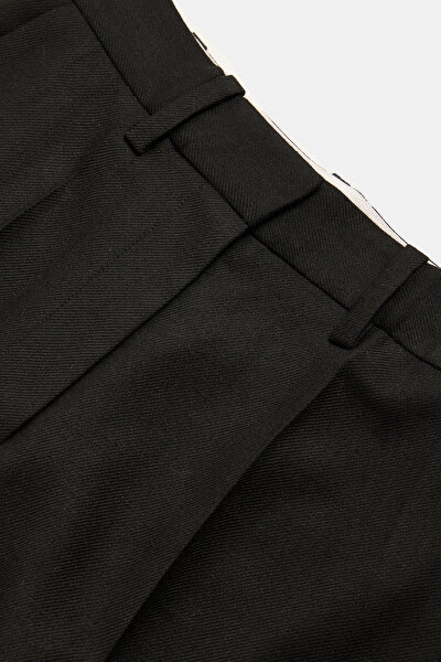 BLACK WIDE LEG TROUSERS 3