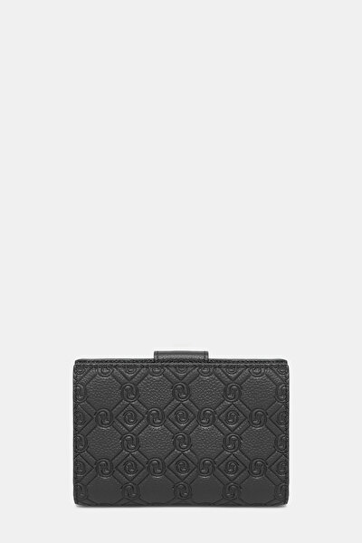 BLACK MONOGRAM LEATHER WALLET 3