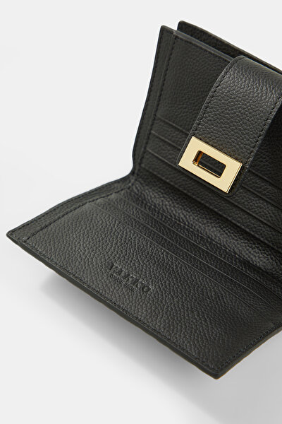 BLACK MONOGRAM LEATHER WALLET 5