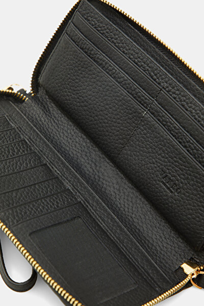 BLACK MONOGRAM LEATHER WALLET 4