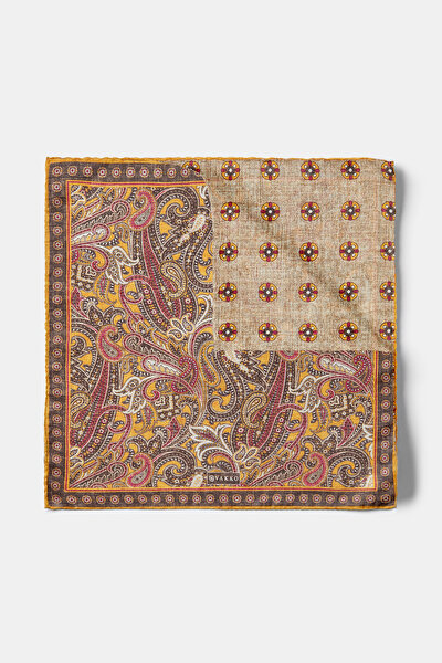 ÇİFT TARAFLI DESENLİ İPEK MENDİL 3