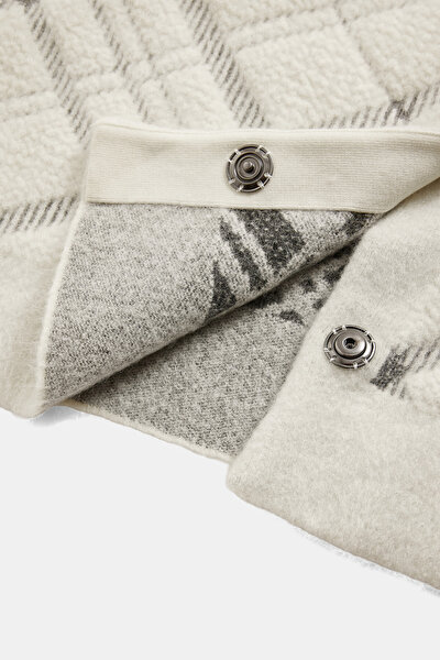 LIGHT GREY WOOL POLYAMIDE REEFER JACKET 4