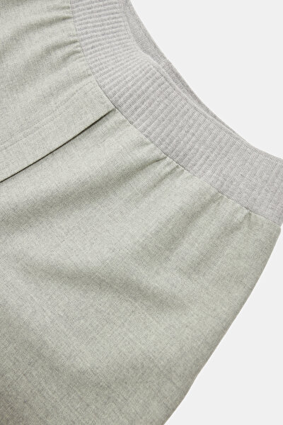 LIGHT GREY WIDE LEG TROUSERS 3