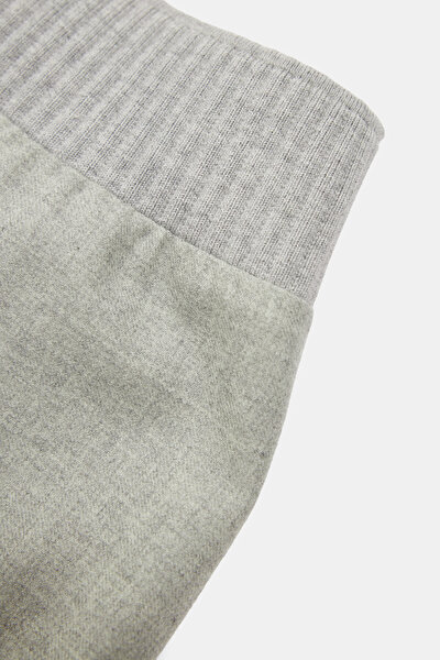 LIGHT GREY WIDE LEG TROUSERS 4