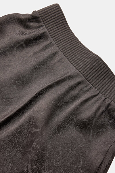 GREY JACQUARD VISCOSE/ACETATE SKIRT 3