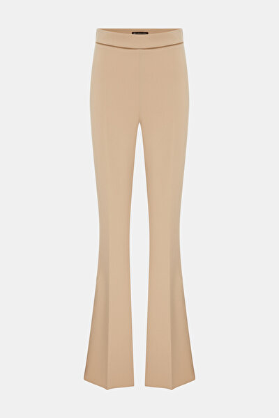 BEIGE WIDE LEG TROUSERS 4