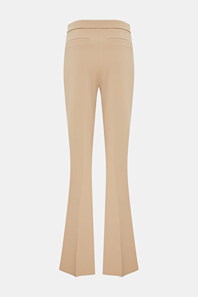 BEIGE WIDE LEG TROUSERS 5