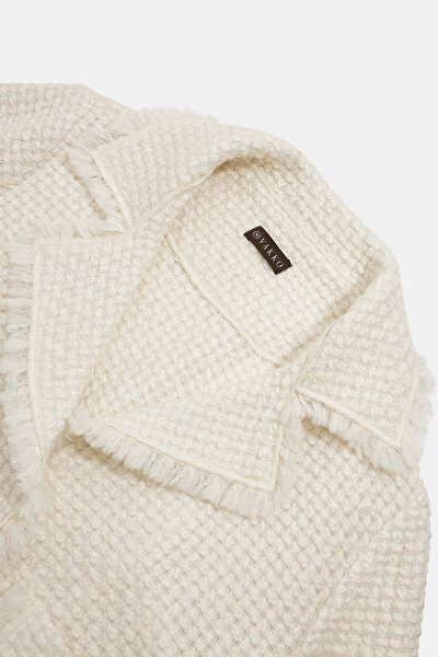 ECRU SURPLICE NECKLINE (CROSS-OVER NECKLINE) JACKET 3