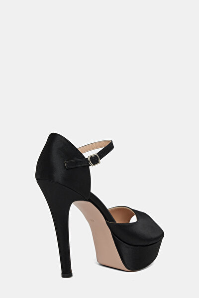 BLACK SATIN SHOE 3