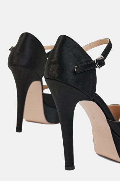 BLACK SATIN SHOE 5