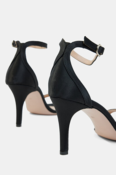 BLACK SATIN SHOE 5