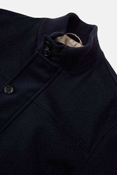 NAVY BLUE WOOL/CASHMERE COAT 3