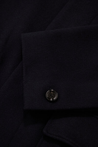 NAVY BLUE WOOL REEFER JACKET 4