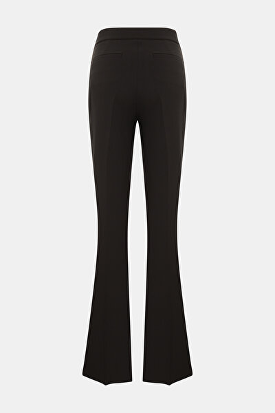 BLACK WIDE LEG TROUSERS 5