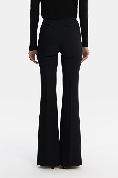BLACK WIDE LEG TROUSERS 3