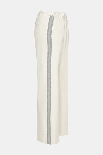 EKRU WIDE LEG SPOR PANTOLON 5
