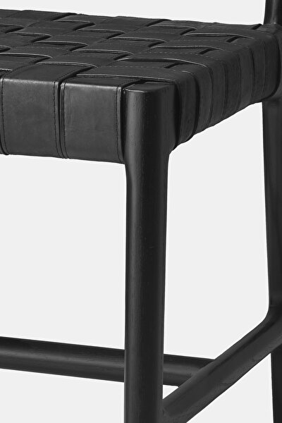 DINING CHAIR TIBERIO BLACK LEATHER CLASS 3