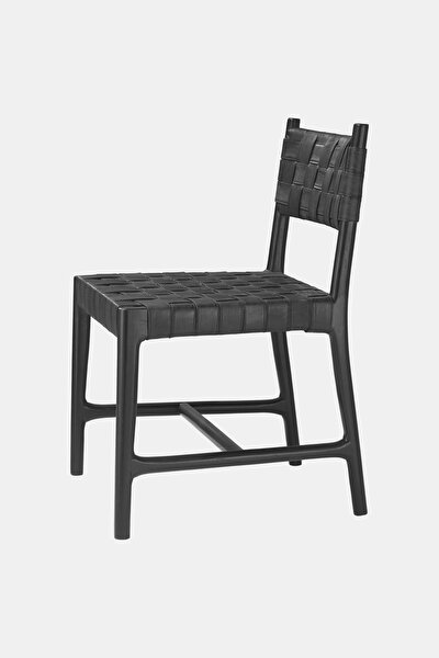 DINING CHAIR TIBERIO BLACK LEATHER CLASS 4