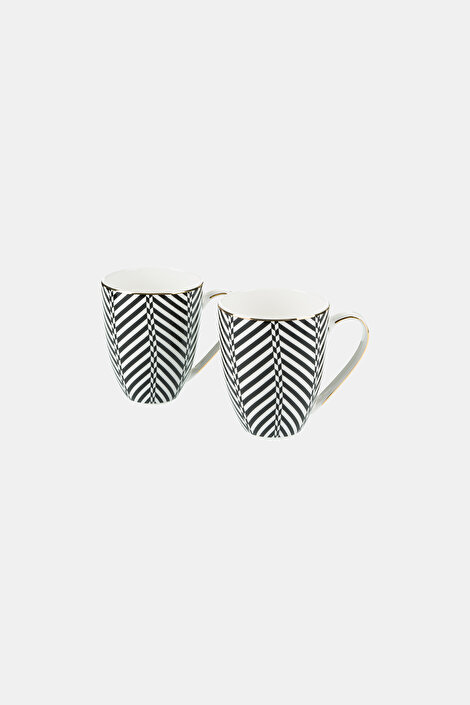 MONOCHROME 2'Lİ PORSELEN MUG SETİ