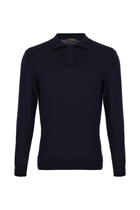 LACİVERT POLO YAKA TRİKO