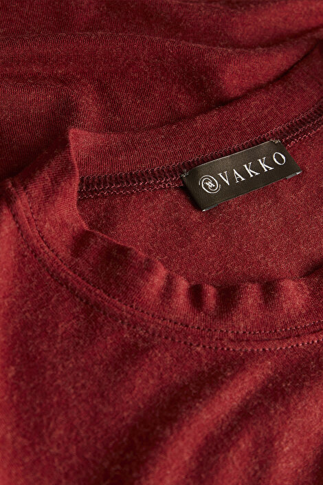 BORDO O YAKA UZUN KOLLU T-SHIRT_4