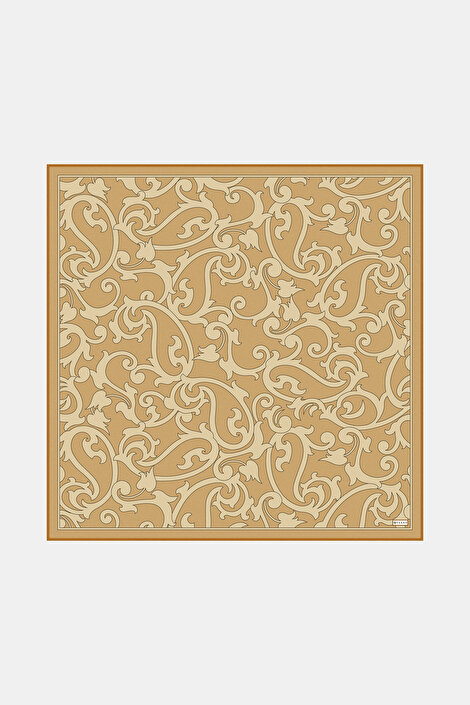 CAMEL ÇİÇEK DESENLİ TWILL EŞARP_0