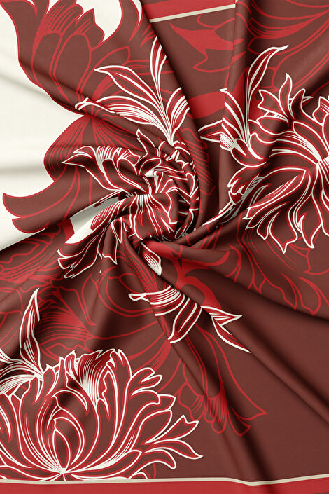 BORDO ÇİÇEK DESENLİ TWILL GAVROŞ_2