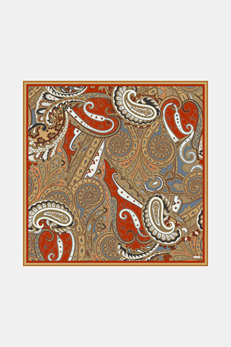 CAMEL ŞAL DESENLİ TWILL EŞARP_0