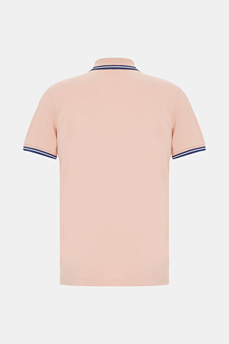 PEMBE POLO YAKA KISA KOLLU T-SHİRT_2