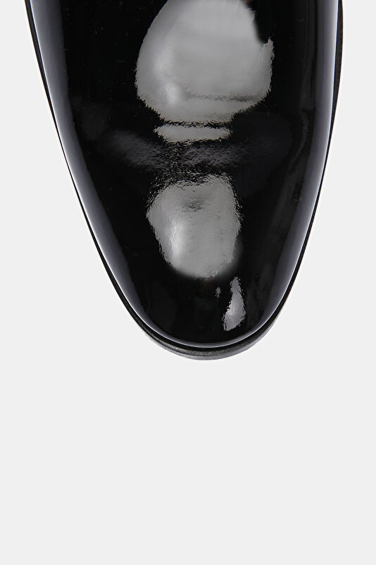 LACE UP PATENT LEATHER BLACK SHOES 4