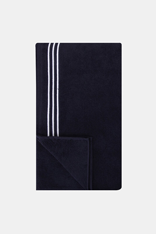 EMBROIDERED NAVY BLUE WHITE TOWEL 3