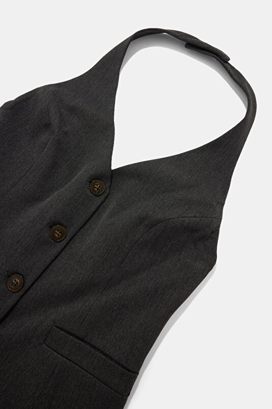 ANTHRACITE V NECK VEST 3