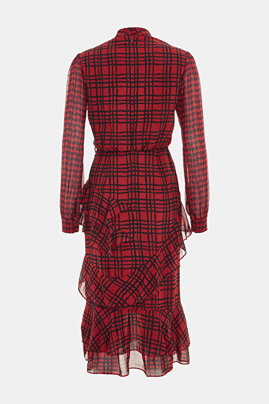 MAROON MİDİ DRESS 2