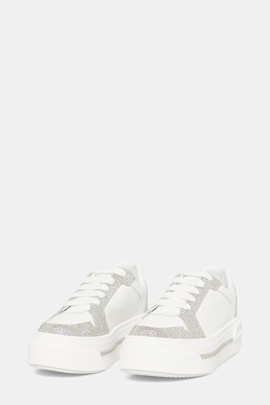 SILVER LEATHER SNEAKER KADIN 2