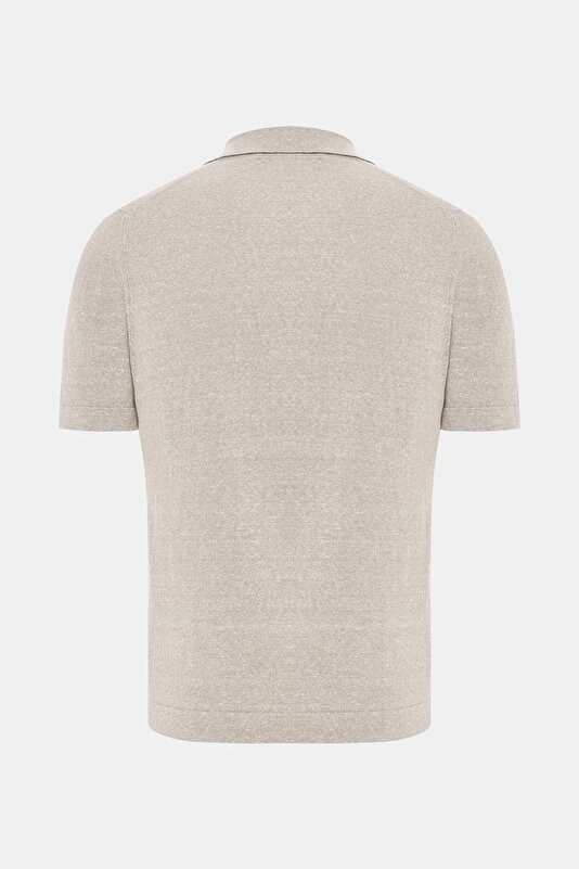 BEJ KISA KOLLU T-SHIRT 2