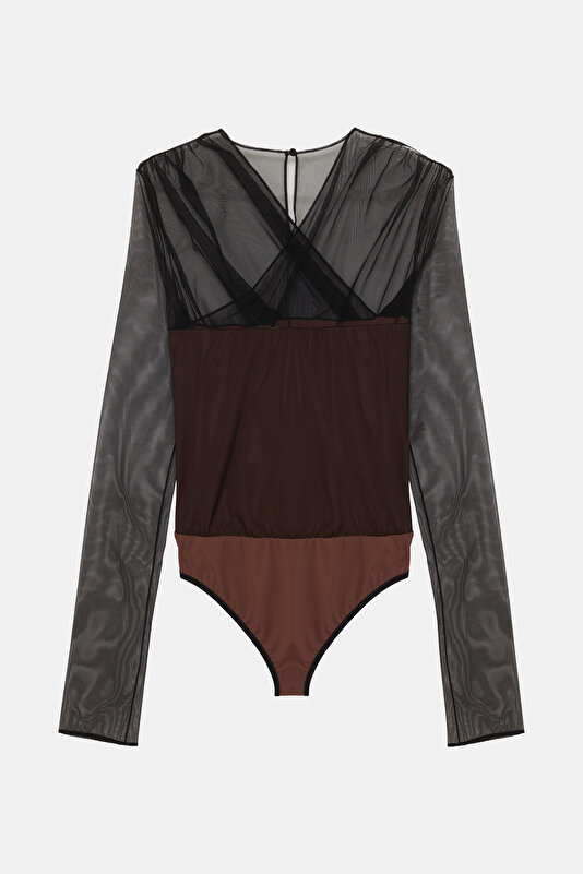 BROWN LONG SLEEVE BLOUSE 2
