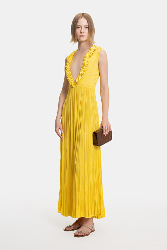 YELLOW SLEEVELESS DRESS 3