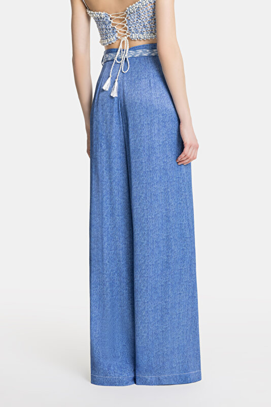 WHITE WIDE LEG TROUSERS 3