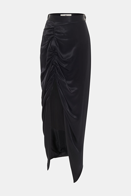 BLACK VISCOSE SKIRT