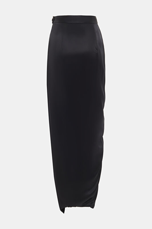 BLACK VISCOSE SKIRT 2