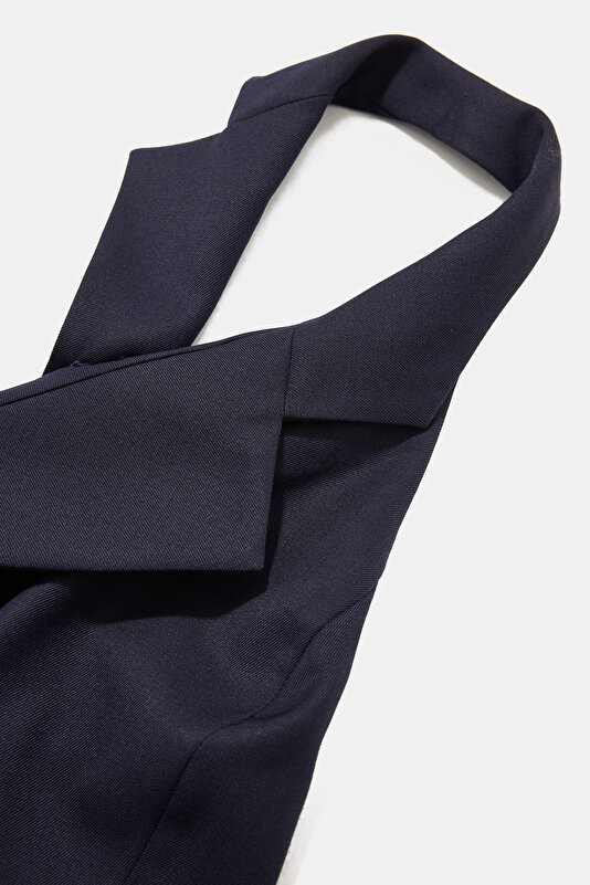 NAVY BLUE SLEEVELESS SUSPENDER BLOUSE 3