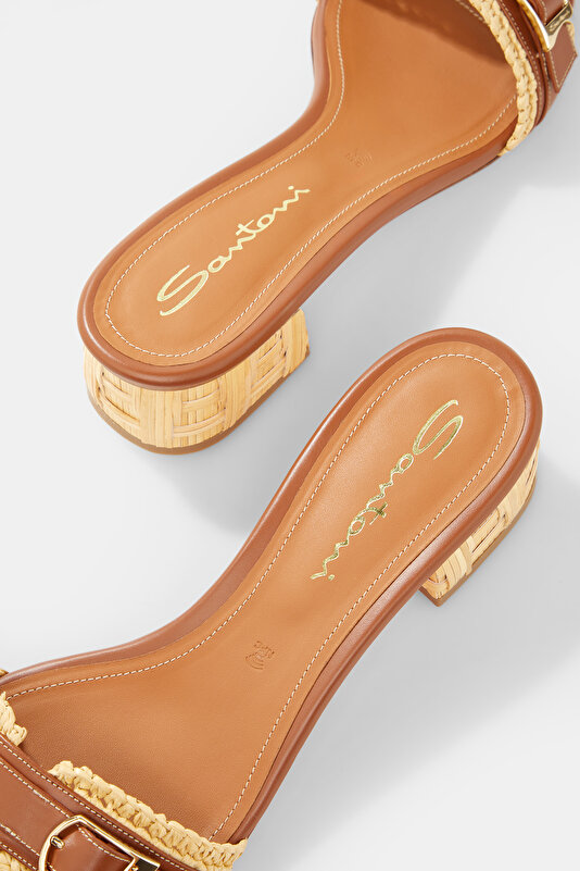 TAN LEATHER SLIPPER 4