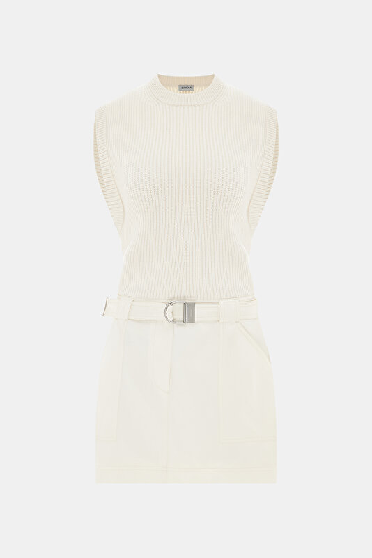 ECRU MINI DRESS