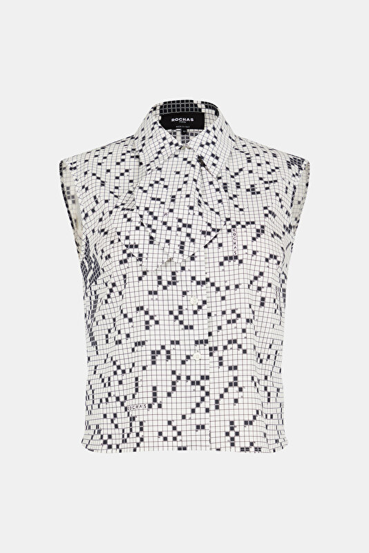 BLACK DESIGN FILLED SHIRT