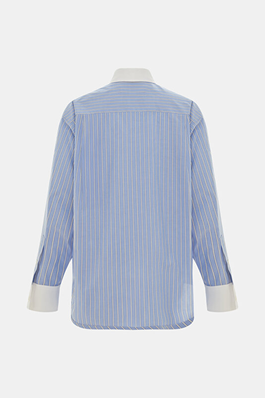 WHITE STRIPED PATTERNED SHIRT 2